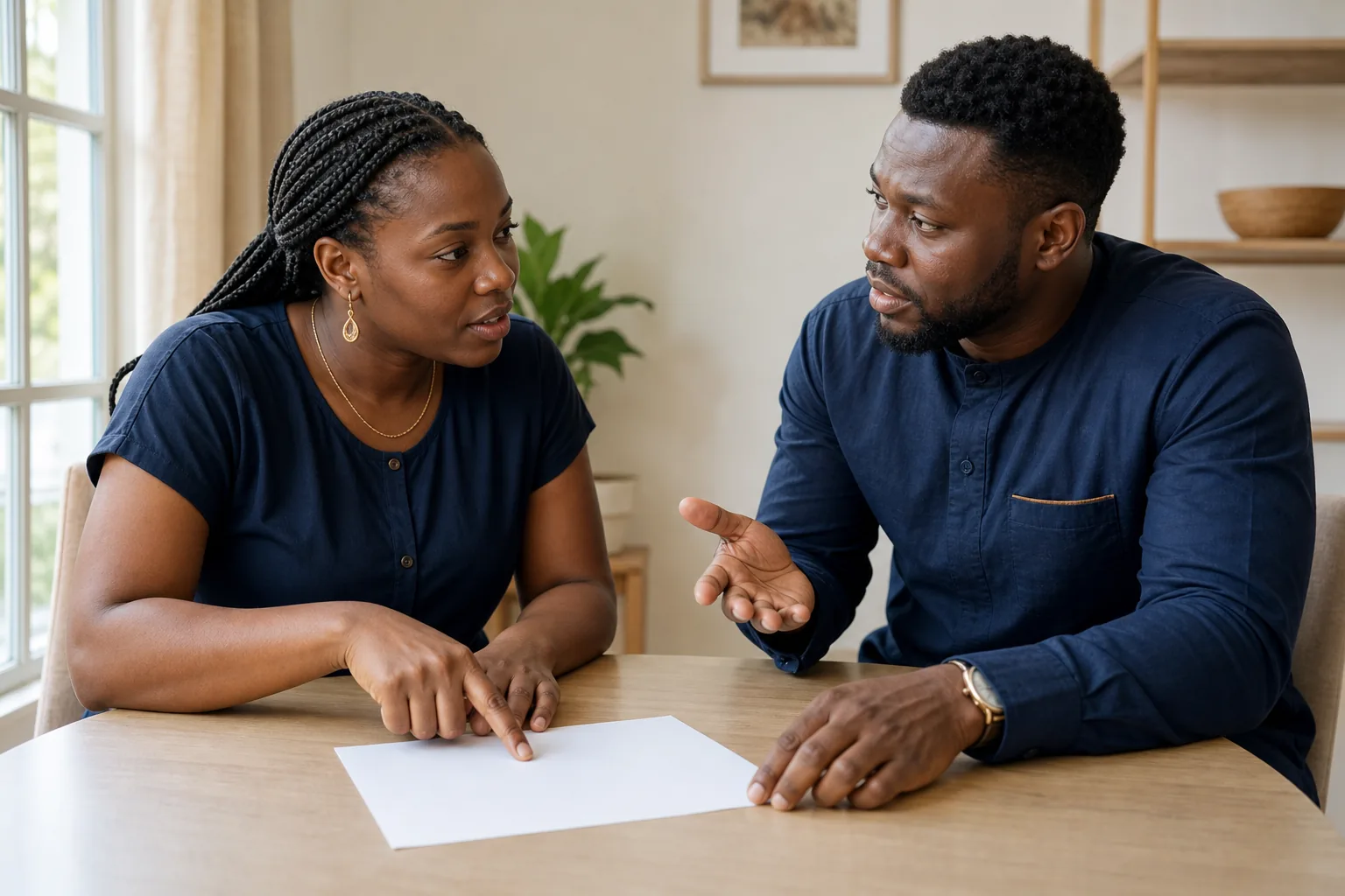 A customer discussing a concern with First Heritage support